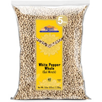Rani White Pepper (Gol Mirch), Whole Spice 80oz (5lbs) 2.27kg Bulk ~ All Natural, Vegan, Gluten Friendly, NON-GMO, Indian Origin (Size: 80oz (5lbs) 2.27kg)