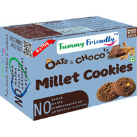 TummyFriendly Foods Oats Chocolate - Millet Cookies. Healthy Biscuits for Kids, Babies, Adults Cookies Biscuit (4 x 18.75 g)
