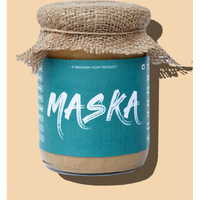 Maska Unsweetened Crunchy Peanut Butter ( Gluten Free / Plant Based Protein / Vegan / Vegetarian / Keto Friendly ) (300 g)