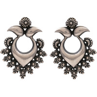 Beautiful & Floral Design Silver Studs Earrings By Silvermerc Designs