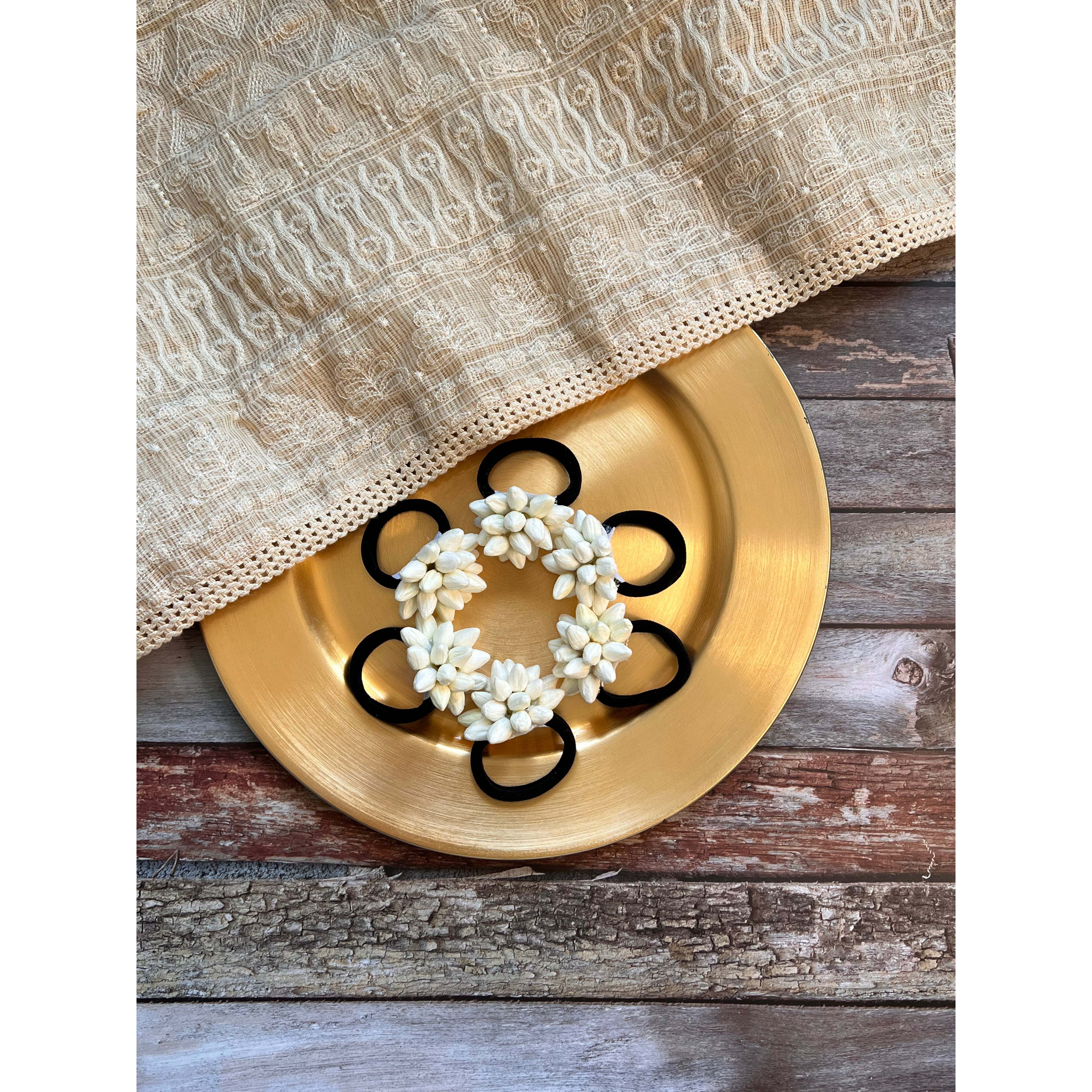 Jasmine hair tie / faux floral hair band / flower buds hair accessories